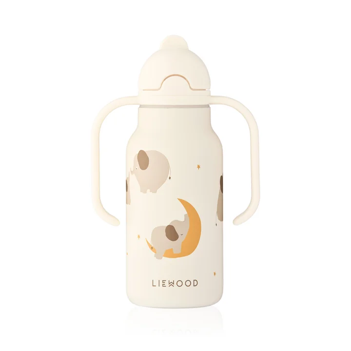 LIEWOOD - Kimmie bedrukte fles, 250 ml, olifant / creme de la creme