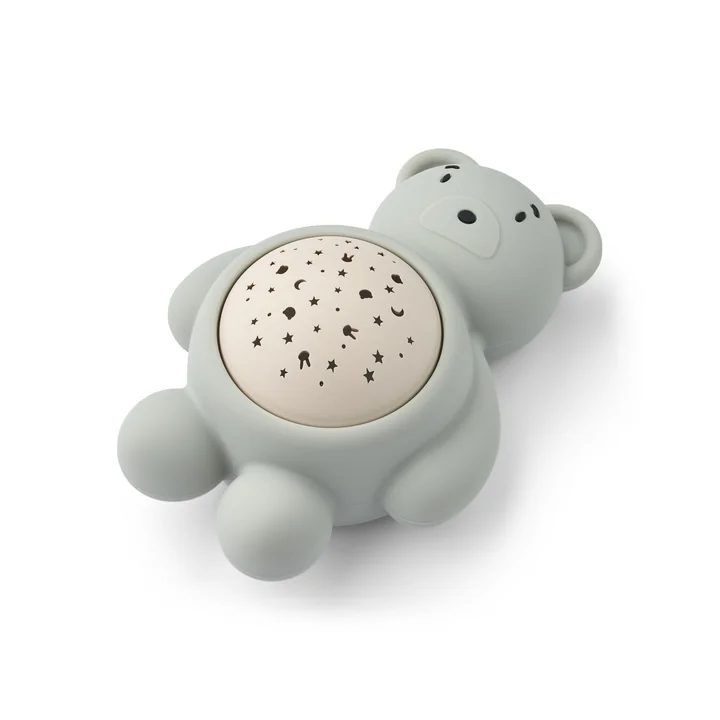 LIEWOOD - Manuel Nachtlampje, geluid en projector, beer, zandkleurig