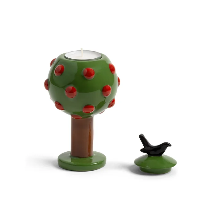 en klevering - Haines Theelichthouder, H 16 cm, veer