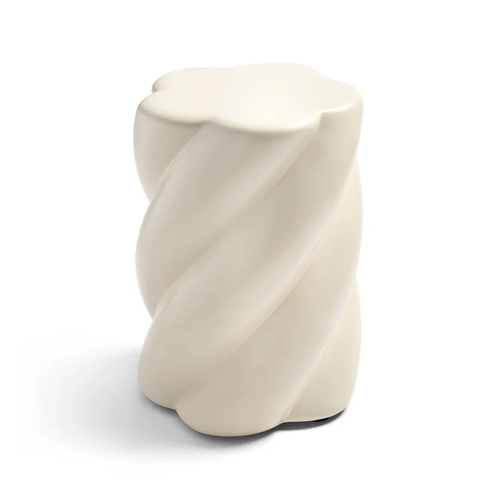 en klevering - Marshmallow Kruk, 45 x Ø 33 cm, gebroken wit