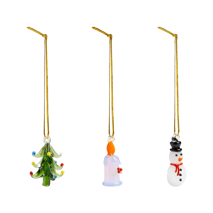 en klevering - Merry Ornament #2, veelkleurig (set van 3)