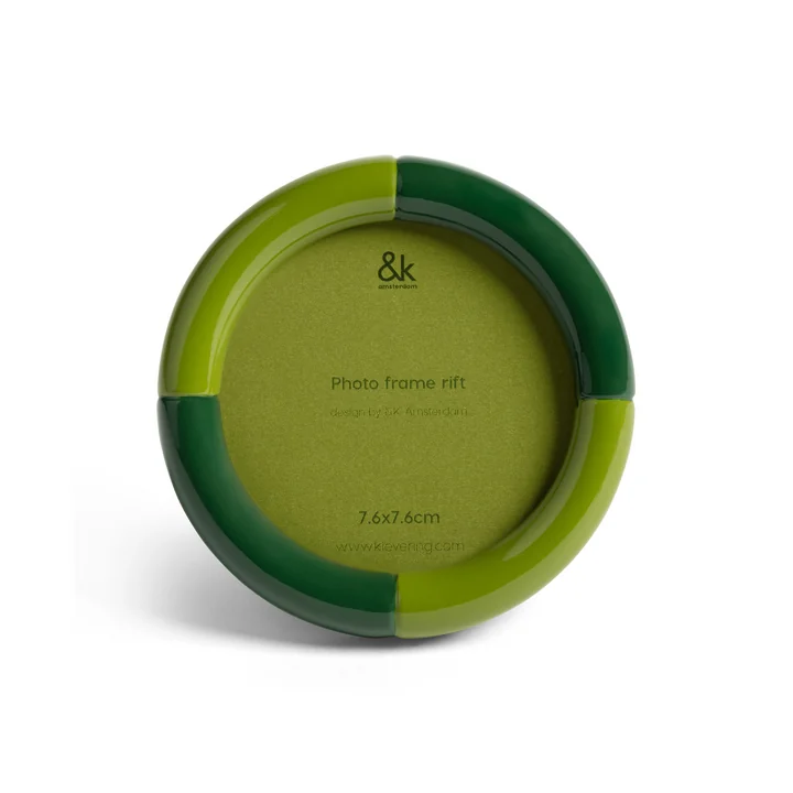 & klevering - Rift fotolijst, Ø 9,5 cm, groen