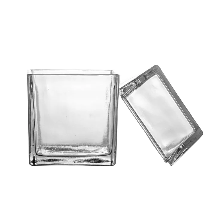 Bloomingville - Elius pot met deksel, 12 x 19 x 12 cm, transparant