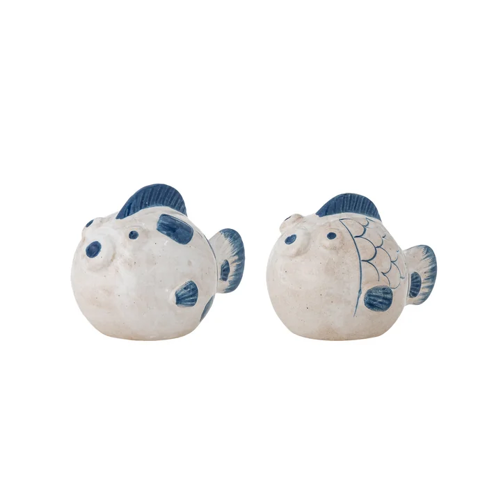 Bloomingville - Fugu Peper- en zoutstel, blauw (set van 2)