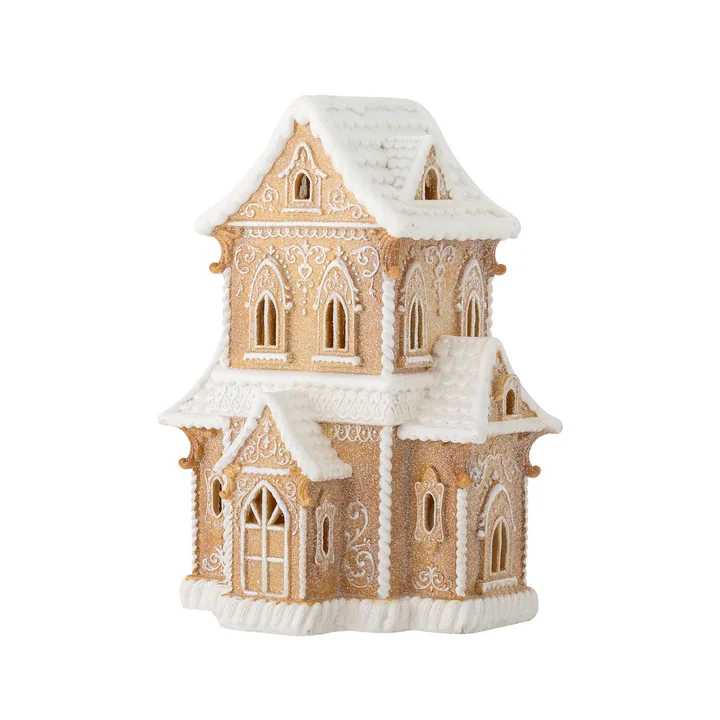 Bloomingville - Kevin decoratief huis met licht, bruin