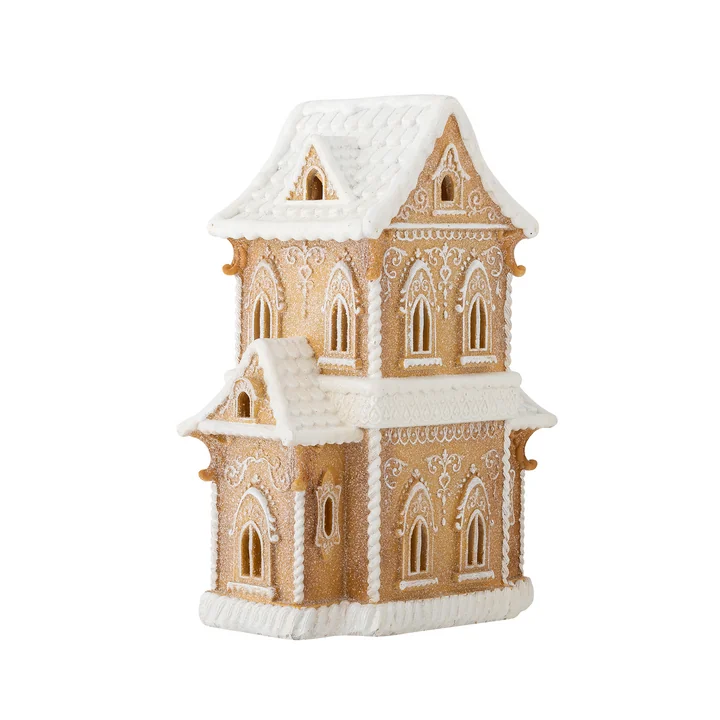 Bloomingville - Kevin decoratief huis met licht, bruin