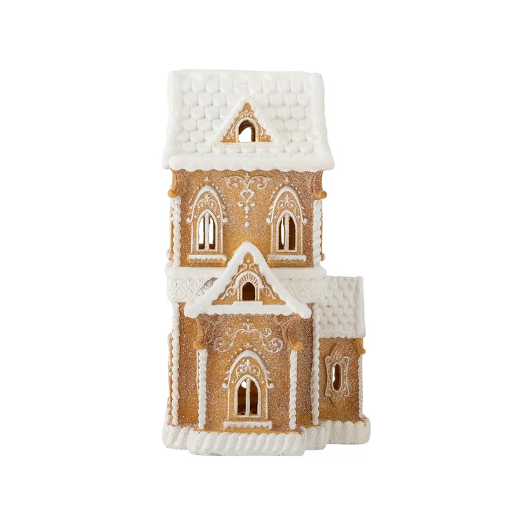 Bloomingville - Kevin decoratief huis met licht, bruin