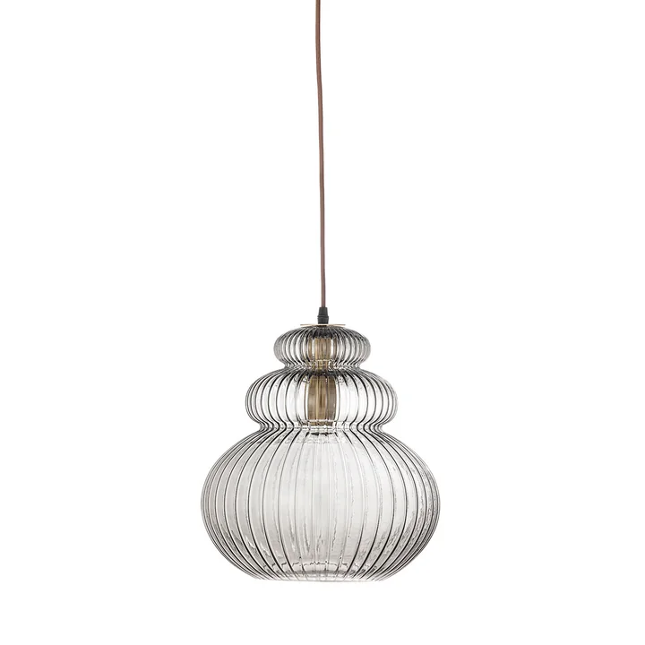 Bloomingville - Sybia Hanglamp, grijs / glas