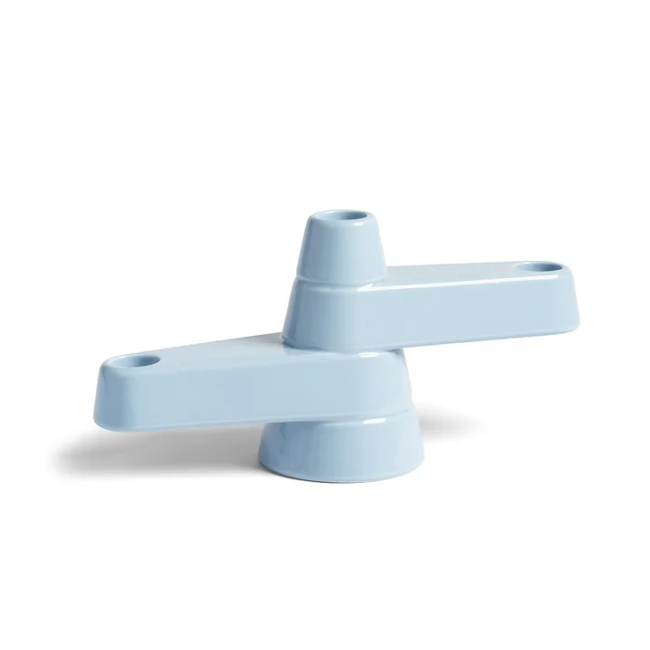 & klevering - Brute kandelaar, Ø 8 x 12 cm, blauw