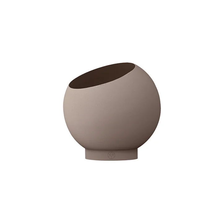 AYTM - Globe bloempot, Ø 17 x H 15,4 cm, taupe / taupe