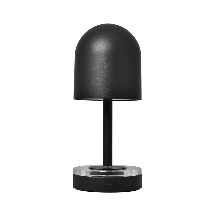 AYTM - Luceo draagbare oplaadbare LED-lamp, Ø 9,9 x H 24 cm, zwart
