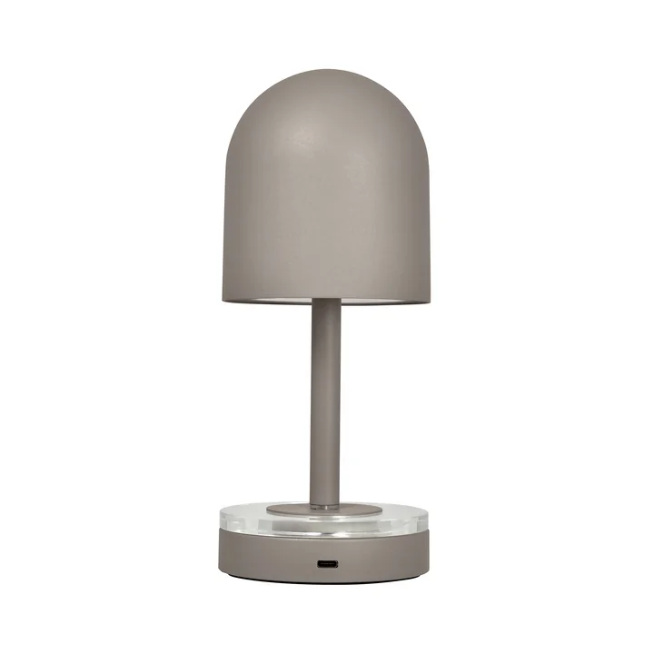 AYTM - Luceo Draagbare oplaadbare LED-lamp, Ø 9,9 x H 24 cm, taupe