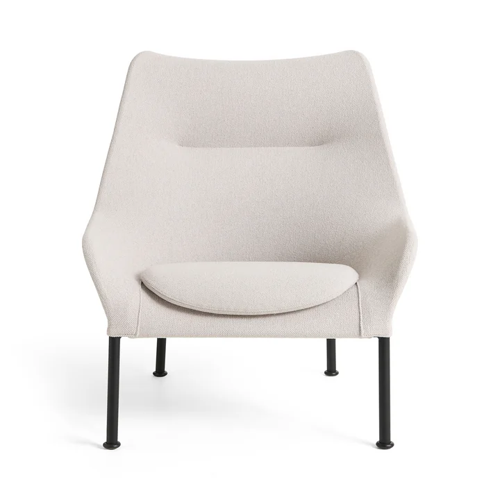 HAY - O2-loungestoel, zwart / lichtgrijs (lift)