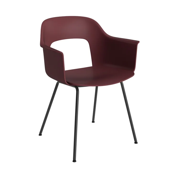 HAY - Layout 211 Fauteuil, zwart / bordeaux