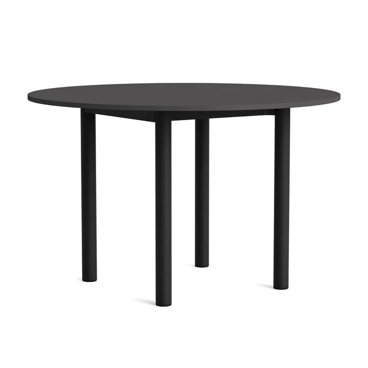 HAY - Annex Eettafel Ø 120 cm, donkergrijs / houtskool