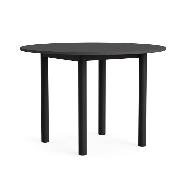 HAY - Annex Eettafel Ø 110 cm, donkergrijs / houtskool