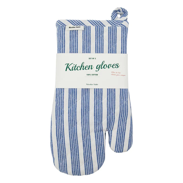 Nicolas Vahé - Chef keukenhandschoen, blauw (set van 2)
