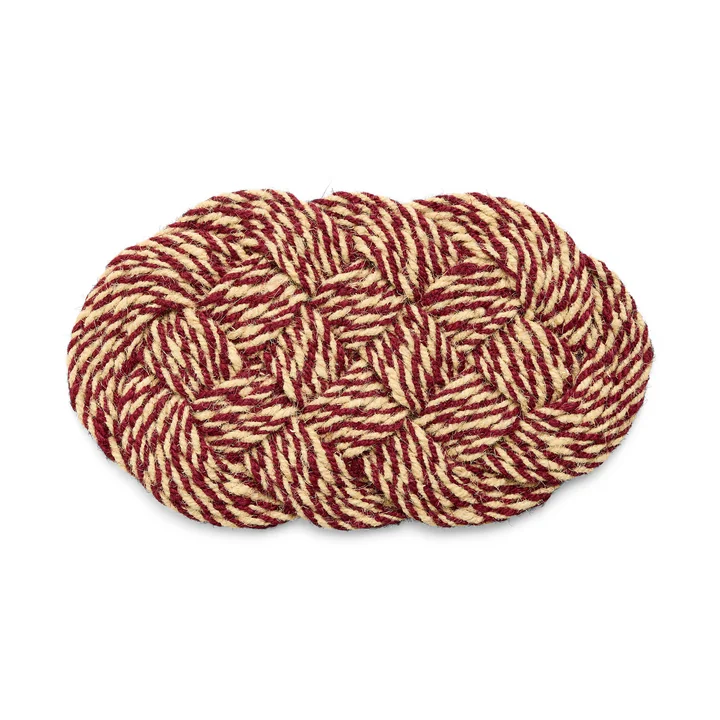 HAY - Coco deurmat, swirl, bordeaux / gebroken wit