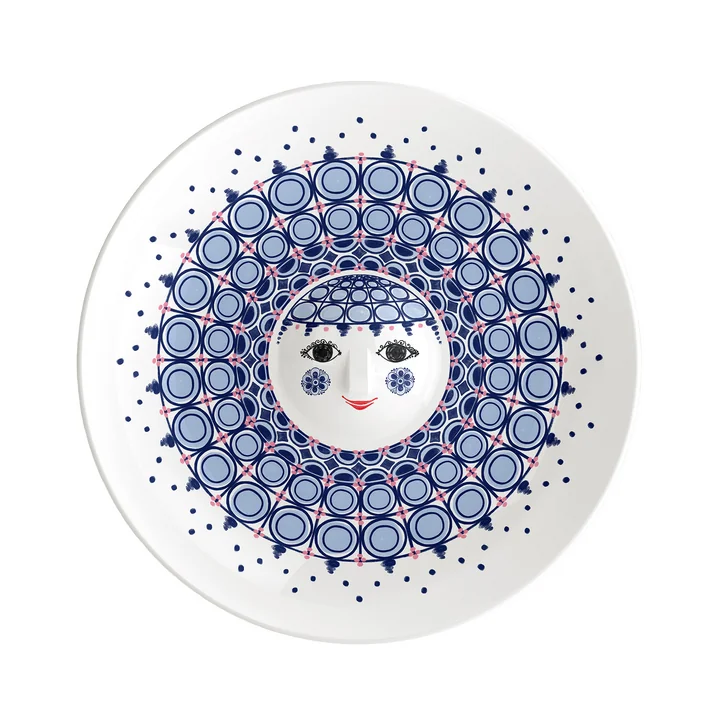 Bjørn Wiinblad - Olga serveerschaal Ø 33 cm, blauw / wit