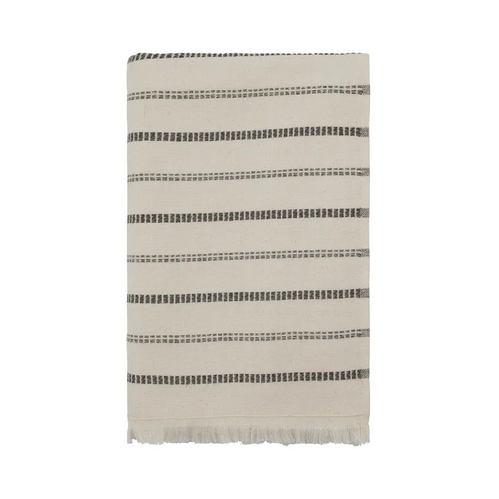 Meraki - True Handdoek, 140 x 70 cm, gebroken wit/zwart