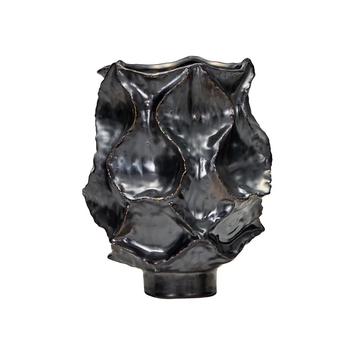 House Doctor - Waves Vaas, Ø 20. 5 x 25 cm, antiek metaal