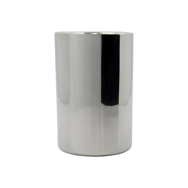 House Doctor - Kett wijnkoeler, Ø 12,5 x H 18 cm, zilveren afwerking