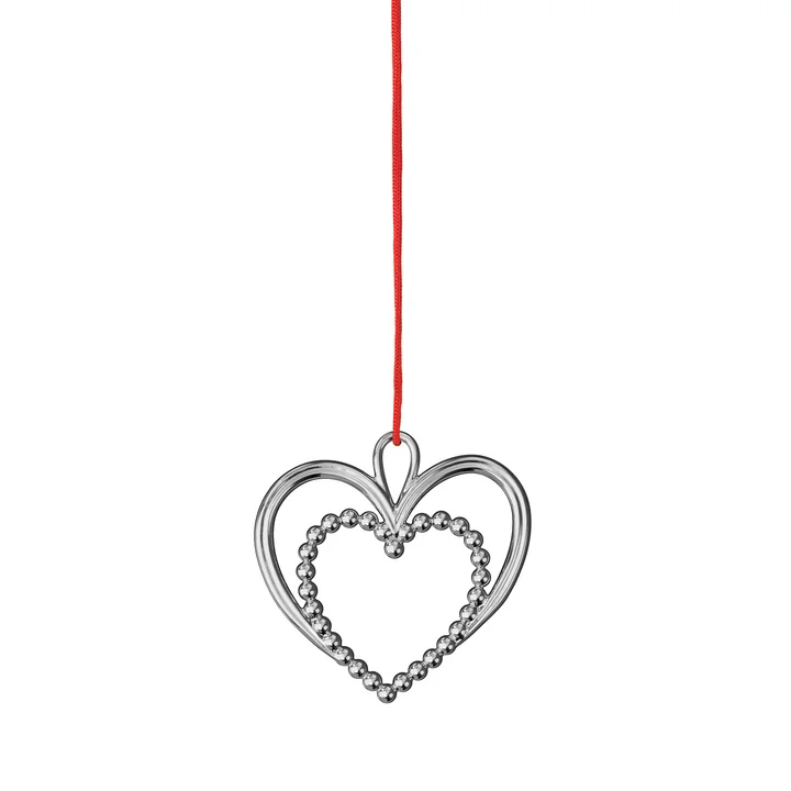 Rosendahl - Parel Hart hanger H 6,5 cm, zilver