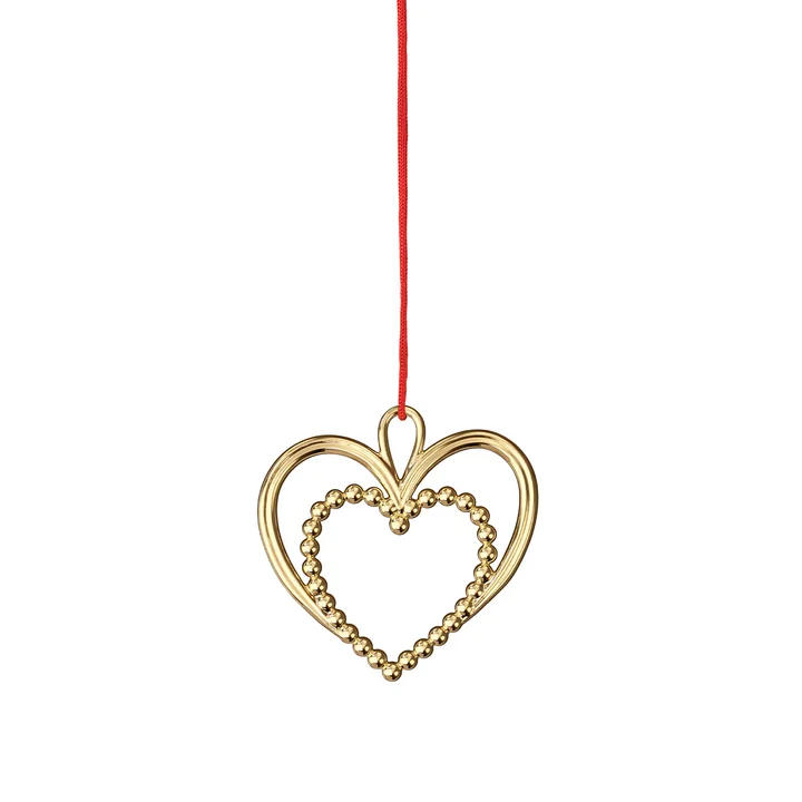 Rosendahl - Parel Hart hanger H 6,5 cm, goud