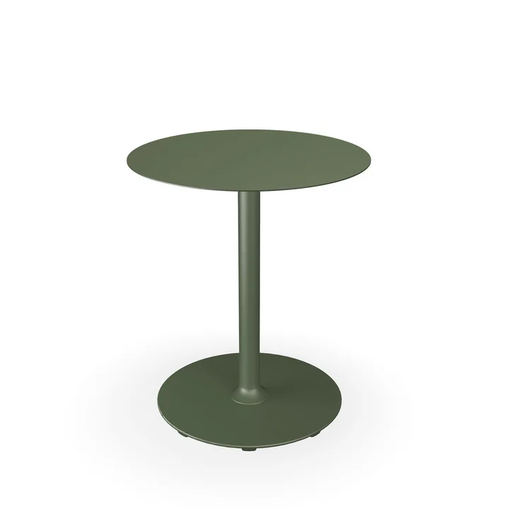 HOUE - Pico tuintafel, Ø 64 cm, rond frame, olijfgroen