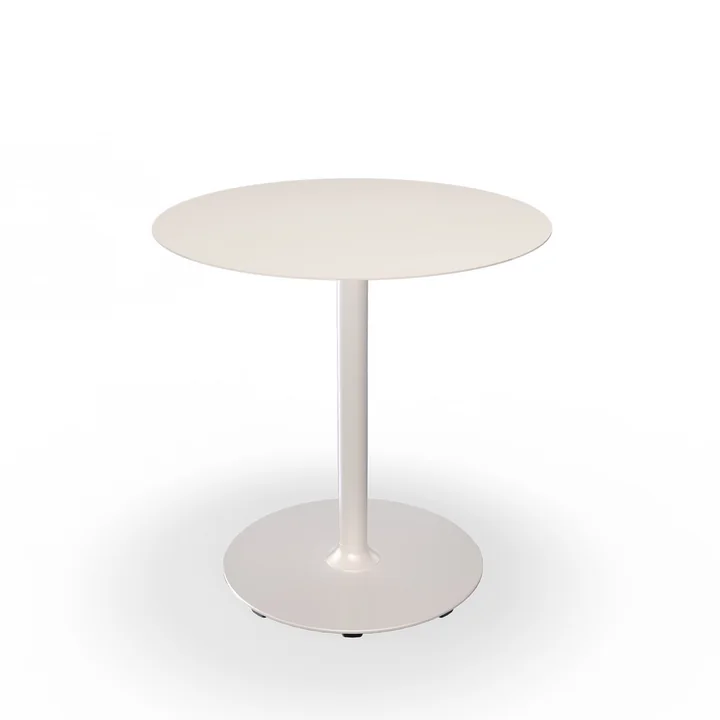 HOUE - Pico tuintafel, Ø 74 cm, rond frame, gedempt wit