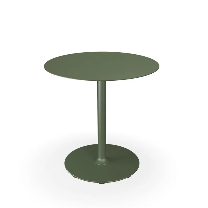 HOUE - Pico tuintafel, Ø 74 cm, rond frame, olijfgroen