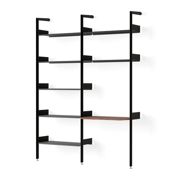 & Tradition - Rombe configuratie B IF1 & IF5 Legbord, antraciet / legborden antraciet / werkblad notenhoutfineer