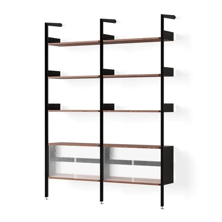 & Tradition - Rombe configuratie E IF3 & IF6 met kastelement, notenhoutfineer / antraciet / planken notenhoutfineer