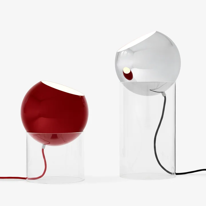 & Tradition - Topan VP14 lampen, vermiljoen en verchroomd