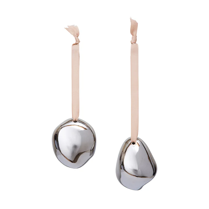 Ferm Living - Bellure kerstbal, zilver (set van 2)