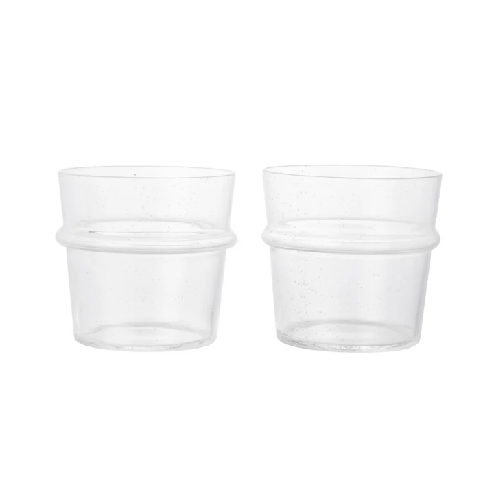 Ferm Living - Boya Laag drinkglas, 30 cl, helder (set van 2)