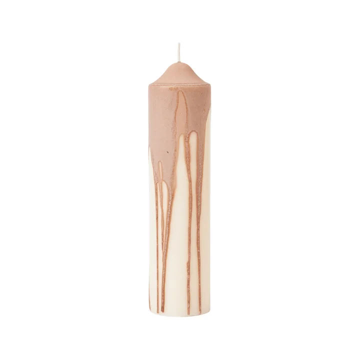 Ferm Living - Dryp Blokkaars, H 20 cm, beige / wit