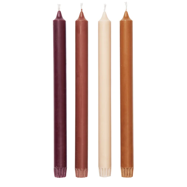Ferm Living - Pure Steekkaarsen, Roseate Blend (set van 4)