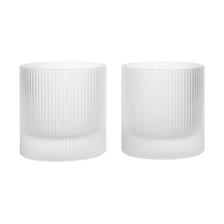 Ferm Living - Ripple drinkglas, mat (set van 2)