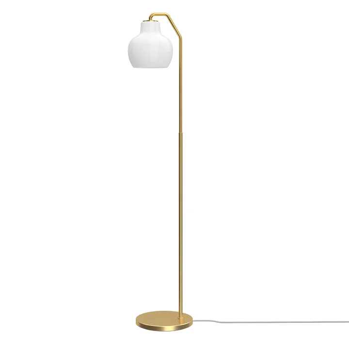 Louis Poulsen - VL Ring kroon vloerlamp, messing / opaal