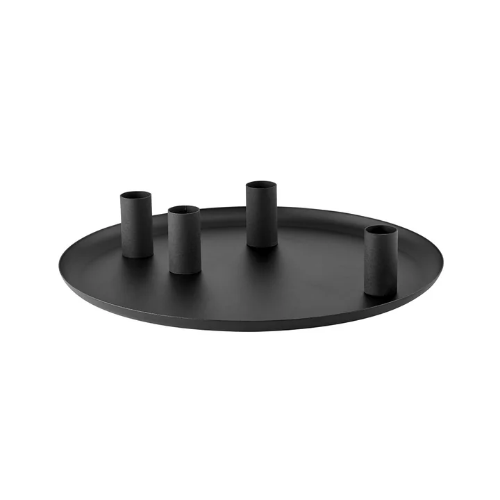 Blomus - Loha kandelaar, rond, zwart