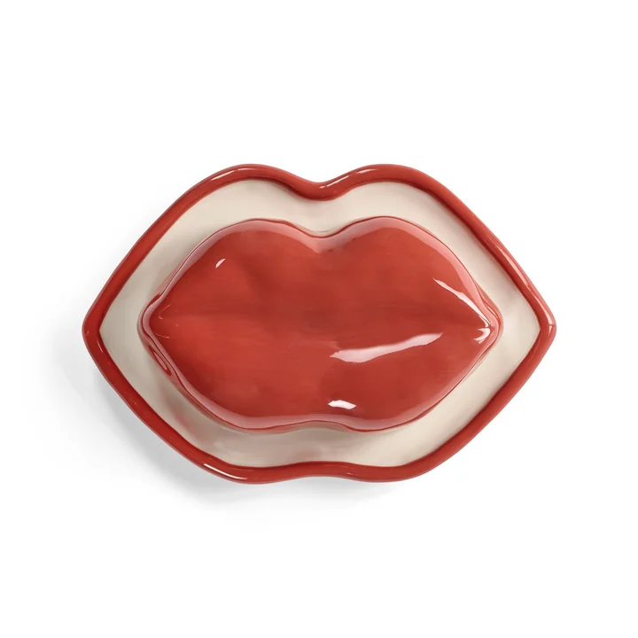Serax - Lips Kom met deksel, rood / wit