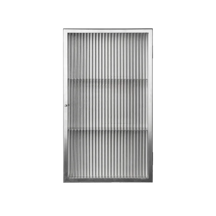 Ferm Living - Haze Wandkast, 60 x 35 cm, glas / roestvrij staal