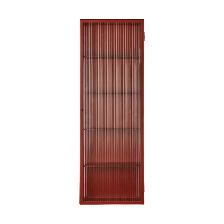 Ferm Living - Haze Wandkast, 35 x 100 cm, glas / oxide rood