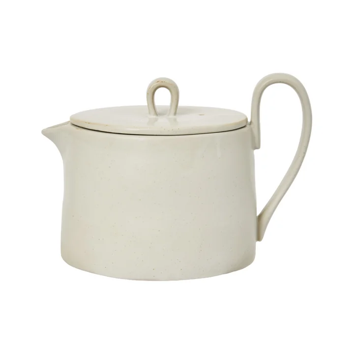 Ferm Living - Flow theepot, 150 cl, gebroken wit gespikkeld