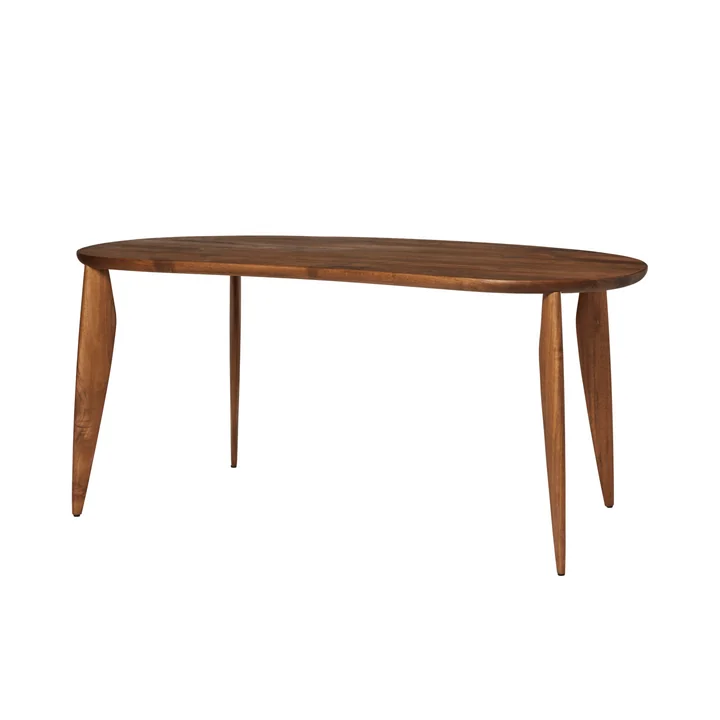 Ferm Living - Feve Eettafel, 160 x 86 cm, walnoot