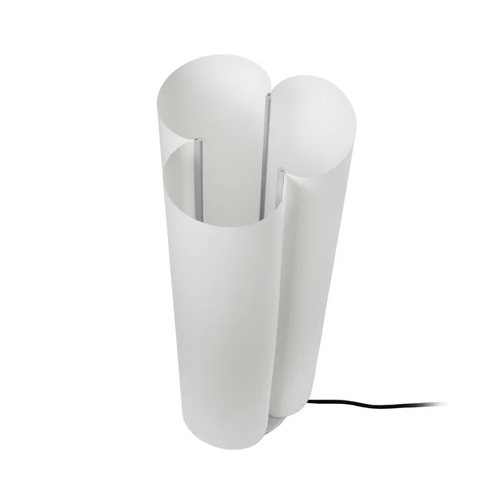 Ferm Living - Boe Staande lamp, H 80 cm, zilver / naturel