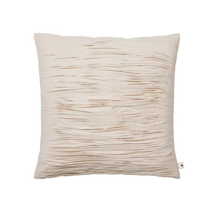 Ferm Living - Falda gesmockt kussen, 50 x 50 cm, naturel