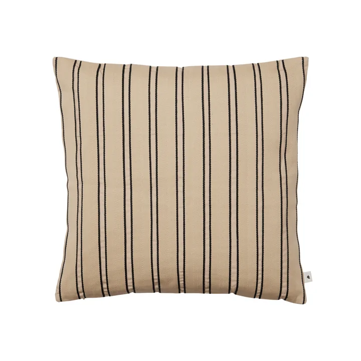 Ferm Living - Twill kussen, 50 x 50 cm, kasjmier / zwart