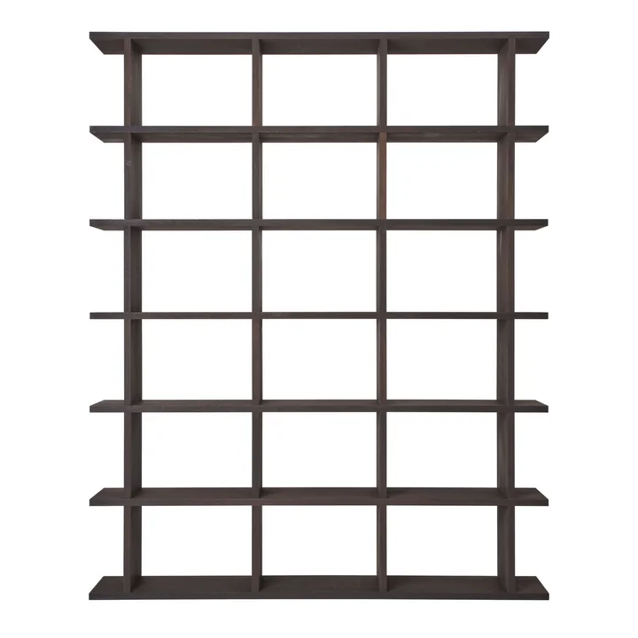 Ferm Living - Kona boekenkast 3 x 6, 170 x 210 cm, donker gebeitst eiken